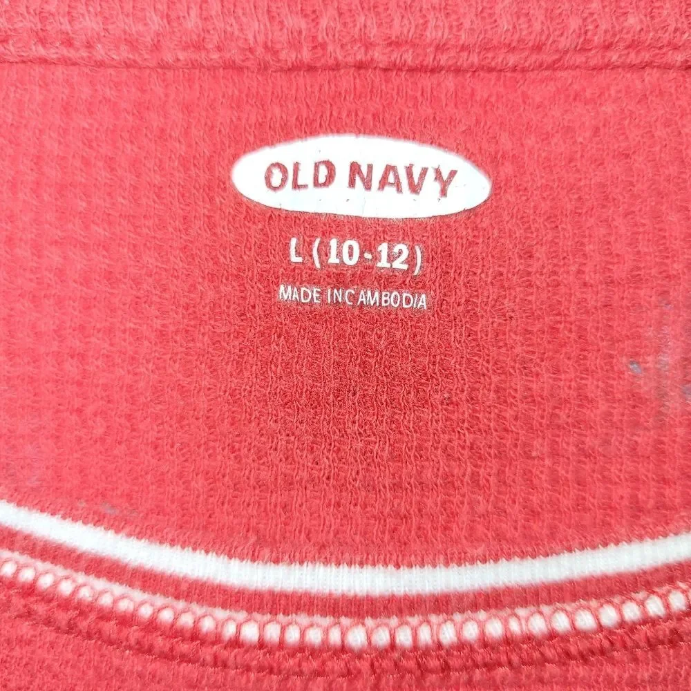 Old navy L 10-12 red floral Thermal long sleeve
